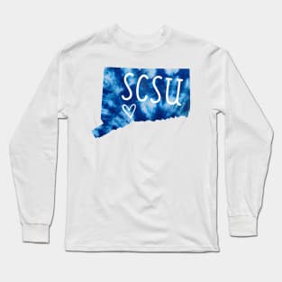 Tie Dye Southern Connecticut State University Long Sleeve T-Shirt